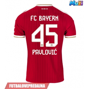 Lacne Muži Futbalové dres Bayern Munich Aleksandar Pavlovic #45 2026-27 Krátky Rukáv - Domáci